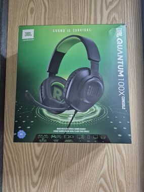 JBL Quantum 100X Wired Gaming Headset - Black & Green